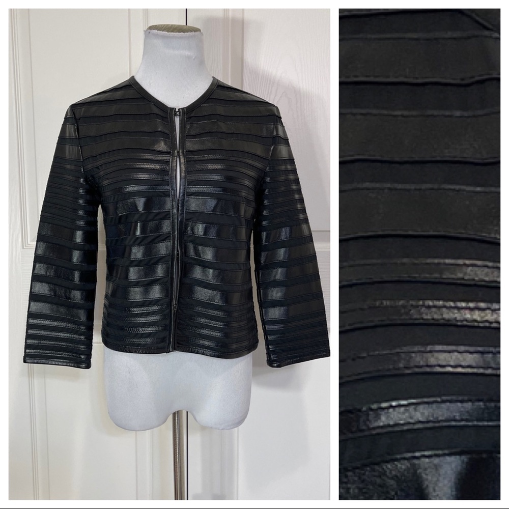 Leather! Pink Tartan leather jacket